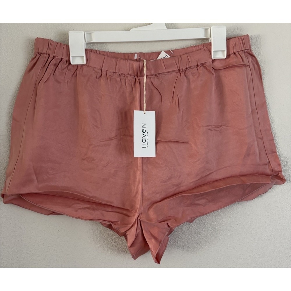 Haven Well Within Pink Cupro Rayon Lounge Shorts Size L NWT